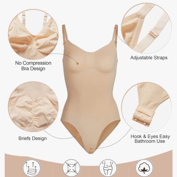 SHARPEX Tummy Control Shaperwear Butt Lift Seamless Bodysuit - Picture 5 of 6